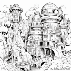 Incredible Fantasy World Coloring Pages 3