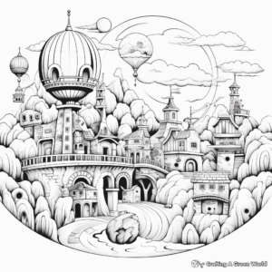 Incredible Fantasy World Coloring Pages 4