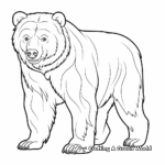 Incredible Grizzly Bear Coloring Pages 1