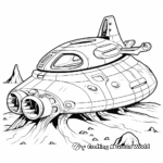 Incredible Martian Ship Coloring Pages 3
