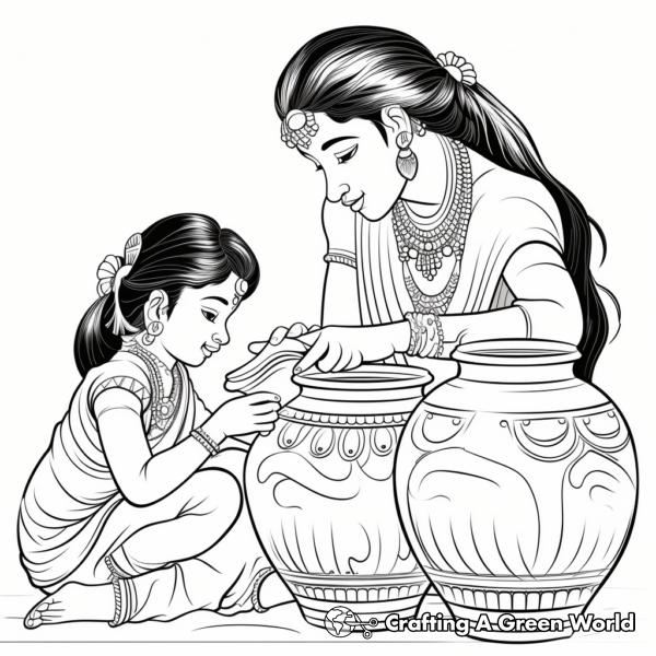 Pottery Coloring Pages - Free &amp; Printable!