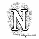 Initial Letter N Coloring Pages for Preschoolers 2