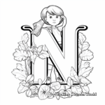 Initial Letter N Coloring Pages for Preschoolers 4
