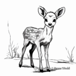 Innocent Baby Deer Coloring Pages for Kids 4