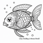 Innovative Fish Patterns: Zentangle Coloring Pages 1