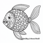 Innovative Fish Patterns: Zentangle Coloring Pages 3