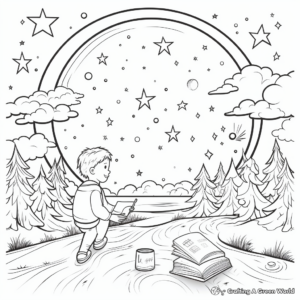 Inspiring Star Gazing Summer Bucket List Coloring Pages 1