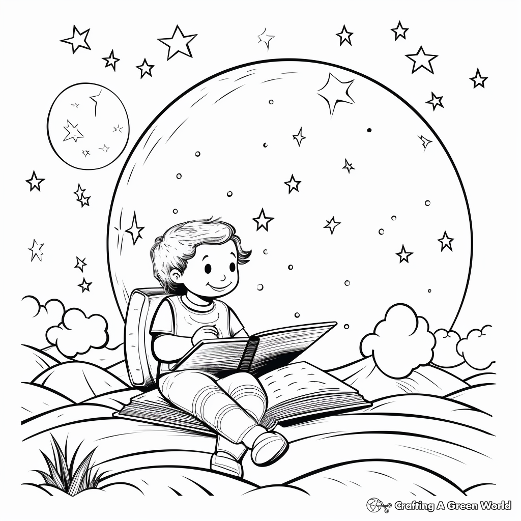 Inspiring Star Gazing Summer Bucket List Coloring Pages 3