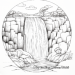 Inspiring Waterfall Coloring Pages 2