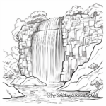 Inspiring Waterfall Coloring Pages 3