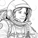 Inspiring Woman Astronaut Coloring Sheets 1
