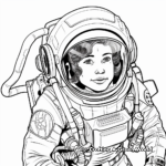 Inspiring Woman Astronaut Coloring Sheets 2