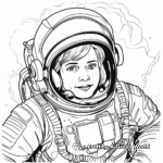 Inspiring Woman Astronaut Coloring Sheets 3