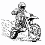 Intense Motocross Dirt Bike Coloring Pages 4