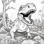 Interact with Tarbosaurus: Fill & Find Coloring Pages 2