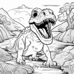 Interact with Tarbosaurus: Fill & Find Coloring Pages 3