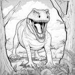 Interact with Tarbosaurus: Fill & Find Coloring Pages 4