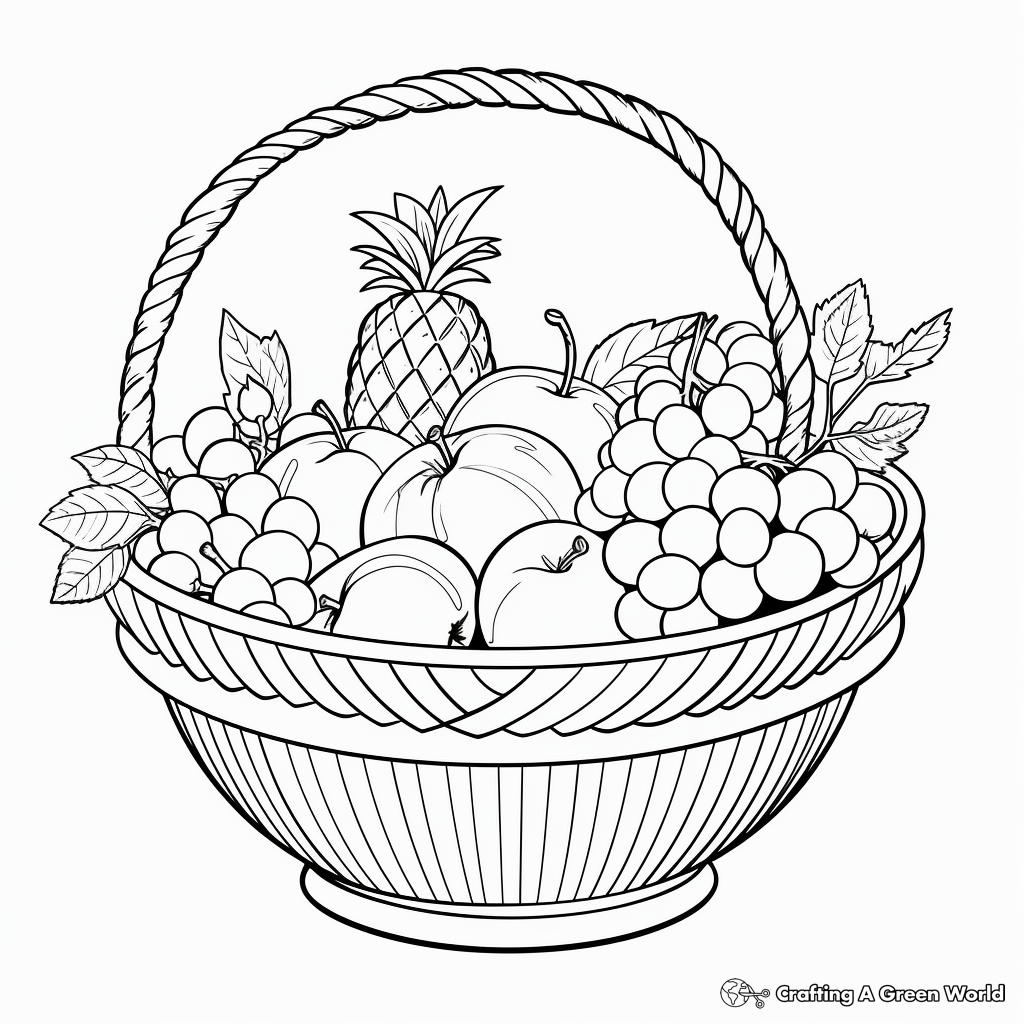 How to draw fruit basket step by step | Fruits drawing and coloring-saigonsouth.com.vn