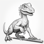 Interactive 3D Velociraptor Coloring Pages for Tech-Savvy Kids 1