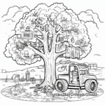 Interactive Arbor Day Coloring Pages With Puzzles 3