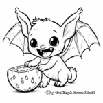 Interactive Bat Eating Fruit Coloring Pages 1