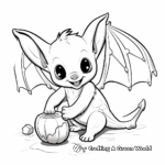 Interactive Bat Eating Fruit Coloring Pages 2