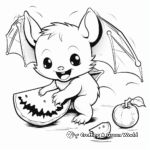 Interactive Bat Eating Fruit Coloring Pages 3