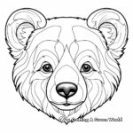 Interactive Bear Cub Head Coloring Pages 3