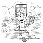 Interactive Cell Phone Coloring Pages for Kids 3