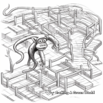 Interactive Chimpanzee Maze Coloring Pages 2