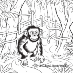 Interactive Chimpanzee Maze Coloring Pages 4
