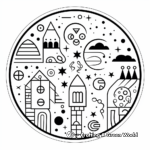 Interactive Circle Shape Coloring Pages 3
