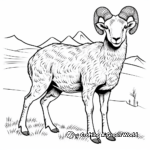 Interactive Connect the Dots Bighorn Sheep Coloring Page 2