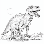 Interactive Dot-To-Dot Allosaurus Coloring Pages 2