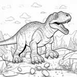 Interactive Dot-To-Dot Allosaurus Coloring Pages 4