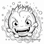 Interactive Fireball and Waterball Coloring Pages 1
