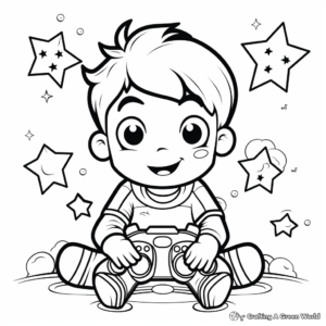 Interactive Game Blank Coloring Pages 2