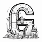 Interactive Graffiti Letter G Coloring Sheet for Teens 2