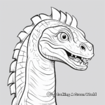 Interactive Iguanodon Dinosaur Head Coloring Pages 1