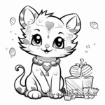 Interactive Kitty Cat Birthday Party Coloring Pages 4
