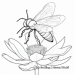 Interactive Leafcutter Bee and Lotus Coloring Pages 3