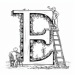 Interactive Letter E and Numbers Coloring Pages 3