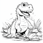 Páginas interactivas para colorear de Megalosaurus para niños 3