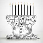 Interactive Menorah Candle Coloring Pages 2