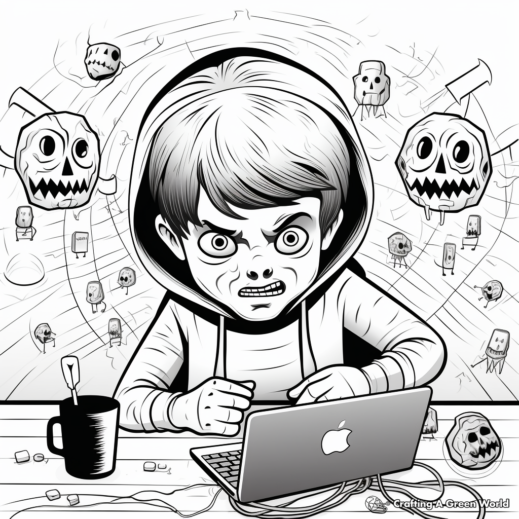 Interactive Online Safety with Stranger Danger Coloring Page 1
