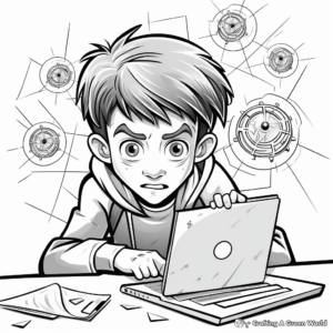 Interactive Online Safety with Stranger Danger Coloring Page 2