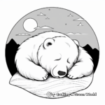 Interactive Sleeping Bear with Nightcap Coloring Pages 3