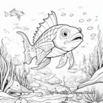 Interactive Spot the Dragon Fish Coloring Pages 1
