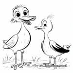 Interactive Stork and Frog Friendship Coloring Pages 4