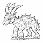 Interactive Styracosaurus Coloring Pages for Kids 4